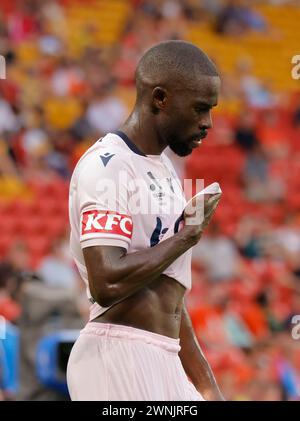 Brisbane, Australien, 3. März 2024: Jason Kato Geria (2 Melbourne) während der Isuzu Ute Ein League-Spiel zwischen Brisbane Roar und Melbourne Victory FC im Suncorp Stadium (Promediapix/SPP) Credit: SPP Sport Press Photo. /Alamy Live News Stockfoto