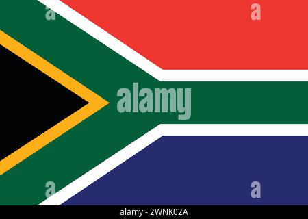 Nationalflagge von Südafrika, Hintergrundbild, südafrikanisches Schild Stock Vektor