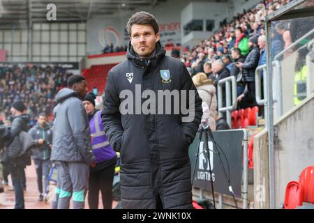 Rotherham, Großbritannien. März 2024. Sheffield Wednesday Manager Danny Rohl während des Spiels Rotherham United FC gegen Sheffield Wednesday FC SKY Bet EFL Championship im Aesseal New York Stadium, Rotherham, England, Großbritannien am 2. März 2024 Credit: Every Second Media/Alamy Live News Stockfoto