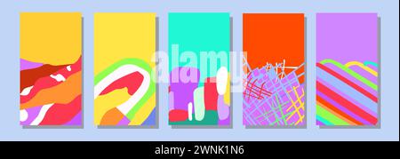 Trendiges Roll-up Banner Set Vorlage kreatives Hintergrunddesign, abstrakter Hintergrund, geeignet oder Cover, Poster und Website, für Business Broschüren oder Flyer Design. Stock Vektor