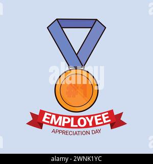Vektor-Illustrationssymbol Mitarbeitersymbol Für Tag Der Wertschätzung Des Mitarbeiters Stock Vektor