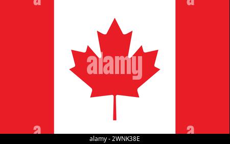 Nationalflagge von Kanada | Hintergrundflagge, Kanada-Zeichen Stock Vektor