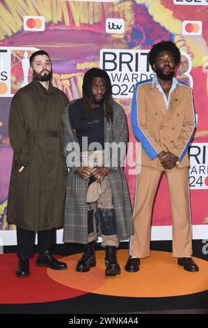 Graham G Hastings, Kayus Bankole und Alloysious Massaquoi von Young Vathers bei der Verleihung der 44. BRIT Awards 2023 in der O2 Arena. London, 02.03.2024 *** Graham G Hastings, Kayus Bankole und Alloysious Massaquoi von Young Vathers bei den BRIT Awards 44 2023 in der O2 Arena London, 02 03 2024 Foto:XS.xVasx/xFuturexImagex brit Awards 4665 Stockfoto