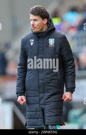 Rotherham, Großbritannien. März 2024. Sheffield Wednesday Manager Danny Rohl während des Spiels Rotherham United FC gegen Sheffield Wednesday FC SKY Bet EFL Championship im Aesseal New York Stadium, Rotherham, England, Großbritannien am 2. März 2024 Credit: Every Second Media/Alamy Live News Stockfoto