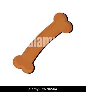 Symbol für Hundeknochenvektor. Zeichentrickhund Icon Flat Design PET Care, Knochen Spielzeug Maskottchen Icon Vektor Illustration Design, Vektor 10 EPS. Stock Vektor