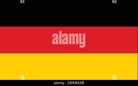 Nationalflagge von Deutschland | Hintergrundflagge, Deutschland-Zeichen Stock Vektor