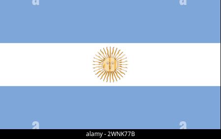 Nationalflagge von Argentinien | Hintergrundflagge, Argentinien Zeichen Stock Vektor