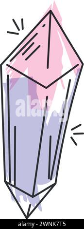 Farbige Rautenskizze Symbol Handzeichnung Vektor Stock Vektor