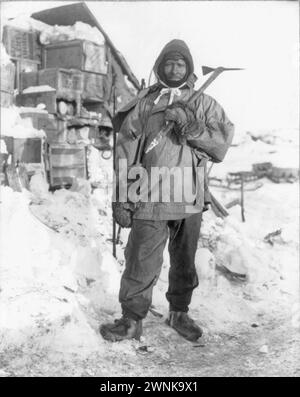 Vintage Antarktis Foto um 1911. Porträt von Edgar Evans Stockfoto