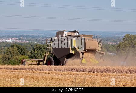 Mähdrescher, Coedpoeth, Wrexham, Wales Stockfoto