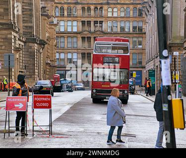 Glasgow, Schottland, Großbritannien. 3. März 2024: Die john Street und das Viertel hinter dem george Square wurden in London Gerard Ferry/Alamy Live News aus den 90er Jahren gedreht Stockfoto