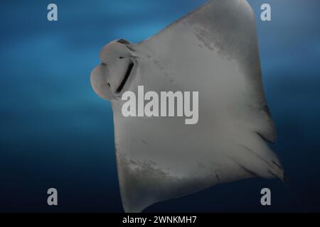 Cownose Ray (Rhinoptera bonasus) unter Wasser Stockfoto