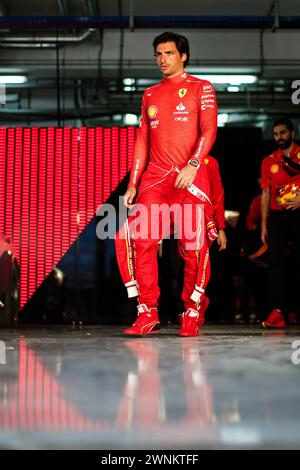 Sakhir, Bahrain. Februar 2024. #55 Carlos Sainz (ESP, Scuderia Ferrari), F1 Grand Prix von Bahrain auf dem Bahrain International Circuit am 28. Februar 2024 in Sakhir, Bahrain. (Foto von HOCH ZWEI) Credit: dpa/Alamy Live News Stockfoto