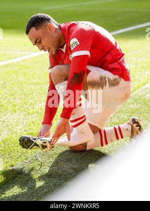 Eindhoven, Niederlande. März 2024. Eindhoven - Sergino Dest von PSV Eindhoven während des Eredivisie-Spiels zwischen PSV und Feyenoord im Philips Stadion am 3. März 2024 in Eindhoven, Niederlande. Credit: Box to Box Pictures/Alamy Live News Stockfoto