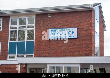 Slough, Berkshire, Großbritannien. März 2024. Slough Polizeistation in Slough, Berkshire. Kredit: Maureen McLean/Alamy Stockfoto