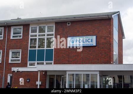 Slough, Berkshire, Großbritannien. März 2024. Slough Polizeistation in Slough, Berkshire. Kredit: Maureen McLean/Alamy Stockfoto