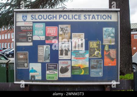 Slough, Berkshire, Großbritannien. März 2024. Slough Polizeistation in Slough, Berkshire. Kredit: Maureen McLean/Alamy Stockfoto