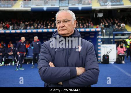 Empoli, Italien. März 2024. Foto Michele Nucci/LaPresse 3 Marzo 2024, Empoli, Italia Sport, calcio. Empoli fc vs. Cagliari Calcio - Campionato di calcio Serie A TIM 2023/2024 - stadio Carlo Castellani Nella Foto: Claudio Ranieri (Cagliari calcio) Foto: Michele Nucci/LaPresse 03. März 2024, Empoli, Italien. Sport, Fußball. Empoli fc vs. Cagliari Calcio - italienische Fußballmeisterschaft Liga A TIM 2023/2024 - Carlo Castellani Stadion im Bild: Claudio Ranieri (Cagliari calcio) Credit: LaPresse/Alamy Live News Stockfoto