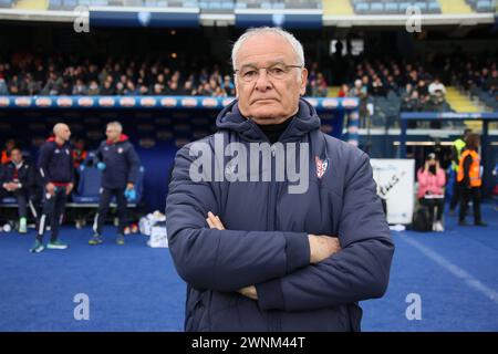 Empoli, Italien. März 2024. Foto Michele Nucci/LaPresse 3 Marzo 2024, Empoli, Italia Sport, calcio. Empoli fc vs. Cagliari Calcio - Campionato di calcio Serie A TIM 2023/2024 - stadio Carlo Castellani Nella Foto: Claudio Ranieri (Cagliari calcio) Foto: Michele Nucci/LaPresse 03. März 2024, Empoli, Italien. Sport, Fußball. Empoli fc vs. Cagliari Calcio - italienische Fußballmeisterschaft Liga A TIM 2023/2024 - Carlo Castellani Stadion im Bild: Claudio Ranieri (Cagliari calcio) Credit: LaPresse/Alamy Live News Stockfoto