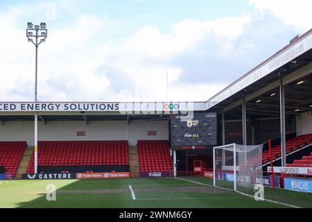 Birmingham, Großbritannien. März 2024. Während des FA Women's Super League 1 Spiels zwischen Aston Villa Women und Liverpool Women im Poundland Bescot Stadium, Walsall Football Club, England am 3. März 2024. Foto von Stuart Leggett. Nur redaktionelle Verwendung, Lizenz für kommerzielle Nutzung erforderlich. Keine Verwendung bei Wetten, Spielen oder Publikationen eines einzelnen Clubs/einer Liga/eines Spielers. Quelle: UK Sports Pics Ltd/Alamy Live News Stockfoto