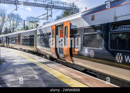 Der Bahnhof elektrifizierte barnt Green West midlands england großbritannien Stockfoto