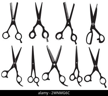 Schere Clipart, Schere Silhouette, druckbare Schere, Vektor, Schere, Schere SVG, Vektor, Friseurzubehör, Schere Silhouette Stock Vektor