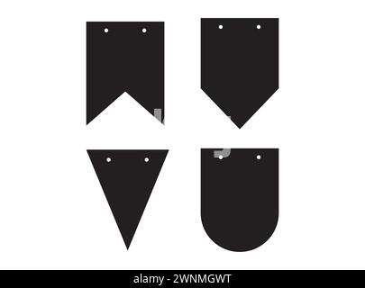 Geschenkanhänger Vektor, Geschenkanhänger SVG Bundle, Label Clipart, Geschenketikett, Geschenkbeutel Tags Vorlage, Cut File Label, Tags Vorlage, Etikett, Tuch, Geschenk, Benutzerdefiniert Stock Vektor