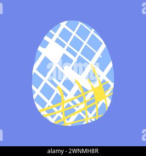 Happy Easter-Set mit Karten, Postern oder Covern in modernen, minimalistischen Eiern. Trendige, niedliche Vorlagen für Werbung und Branding, Glückwünsche oder Einladungen Stock Vektor