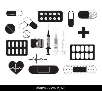 Medizin-SVG-Paket, Schwester-SVG-Paket, Medizin-Vektor, Medizin-Clipart, Medizin-Cut-Fil, Doktor Vector, medizinische SVG, Medizin Stock Vektor