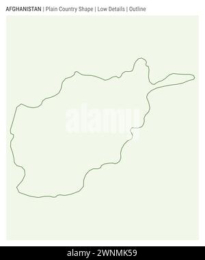 Afghanistan – einfache Landkarte. Geringe Details. Umrissstil. Gestalt Afghanistans. Vektorabbildung. Stock Vektor