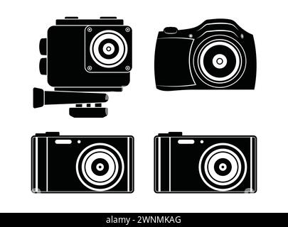 Kamera-SVG-Paket, Fotografie, Fotos SVG, Kamera-Clipart, Kamera-Cut-Datei, Kamera-Silhouette, Kamera-Vektor, Kamera-Vektor, Kamera Cricut Stock Vektor