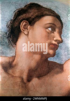 Erschaffung von Adam (Fragment) Michelangelo Buonarroti (1475-1564) Stockfoto