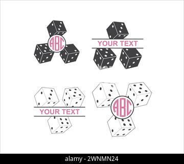 Bunco SVG Datei, Peace Love Bunco, Bunco Vektor, Bunco Queen, Bunco Heartbeat, Bunco Dice Clipart, Bunco Design, Bunco Dice Game, Würfel Stock Vektor