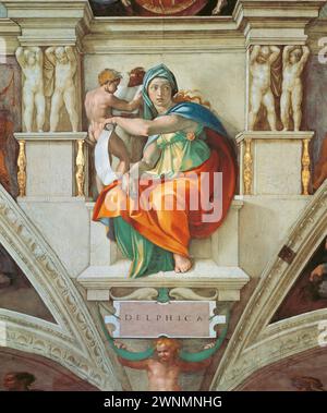 Michelangelo Buonarroti – Der Delphische Sibyl Stockfoto
