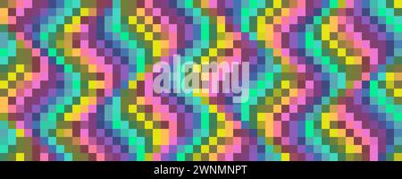 Digitales Rauschmosaik. Abstrakter Hintergrund. Pixel-Retro-Stil. Stock Vektor