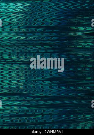 Glitch Hintergrund digitale Verzerrung grün blau Stockfoto