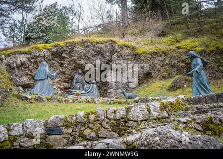 Die Orte der Erscheinung, das Heiligtum der Madonna Addolorata. Castelpetroso, Isernia, Molise, Italien, Europa. Stockfoto