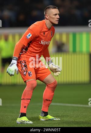 Bergamo, Italien. März 2024. Lukasz Skorupski vom FC Bologna während des Spiels der Serie A im Gewiss-Stadion in Bergamo. Der Bildnachweis sollte lauten: Jonathan Moscrop/Sportimage Credit: Sportimage Ltd/Alamy Live News Stockfoto