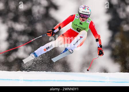 Fåvang 20240303.Michelle Gisin aus der Schweiz beim FIS World Cup Alpine super G für Frauen in Kvitfjell. Foto: Geir Olsen / NTB Stockfoto