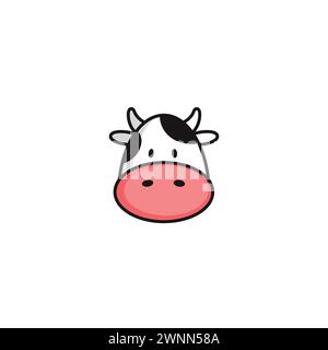 Kuh-Logo oder -Symbol Stock Vektor