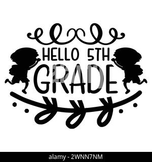 Back to School Hemd Print Template, Typografie Design für Hemd, Tassen, Bügeleisen, Glas, Aufkleber, Hoodies, Kissen, Handyhüllen usw. Stock Vektor