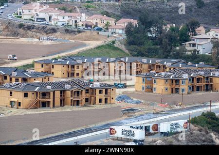 SAN DIEGO, CA, 25. Februar 2006: Häuser sind länger auf dem Markt, da der Immobilienboom des Landes an Orten wie dem einst brodelnden San langsamer wird Stockfoto
