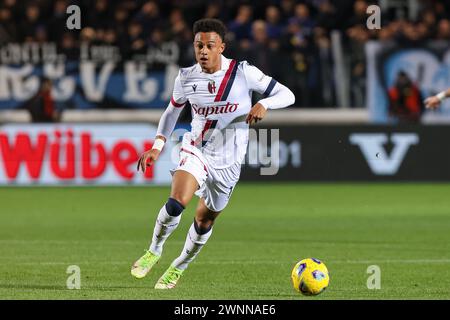 Bergamo, Italien, 3. März 2024. Dan Ndoye (Bologna FC) im Rahmen des Fußballspiels der Serie A zwischen Atalanta und Bologna im Gewiss-Stadion am 3. März 2024 in Bergamo, Italien. Quelle: Stefano Nicoli/Speed Media/Alamy Live News Stockfoto