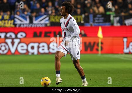 Bergamo, Italien, 3. März 2024. Joshua Zirkzee (Bologna FC) im Rahmen des Fußballspiels der Serie A zwischen Atalanta und Bologna im Gewiss-Stadion am 3. März 2024 in Bergamo, Italien. Quelle: Stefano Nicoli/Speed Media/Alamy Live News Stockfoto