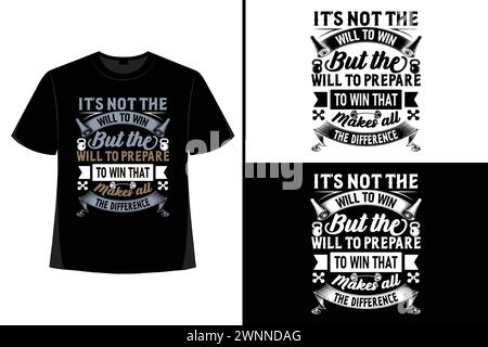 Motivierendes Zitat für das Fitnessstudio mit Grunge-Effekt und Langhantel-T-Shirt-Design. Workout, Inspiration, Poster, Vektor-Design für Gym-Textilien, T-Shirt, Abdeckung. Stock Vektor