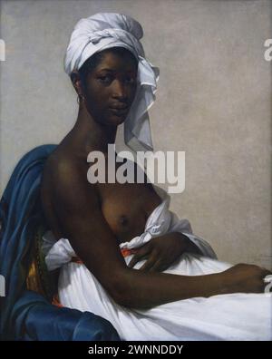 Portrait of a Black Woman (französisch Portrait d’une femme noire oder Portrait d’une Negresse) ist ein Ölgemälde der französischen Künstlerin Marie-Guillemine Benoist. Stockfoto