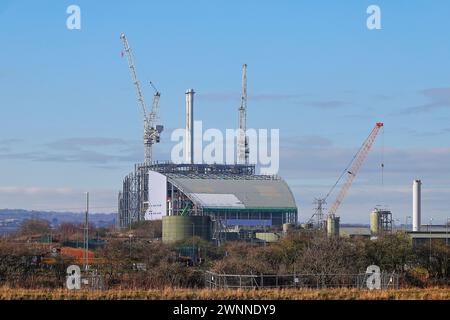 Enfinium Energy aus der im Bau befindlichen Abfallentsorgungsanlage in Skelton Grange in Leeds, West Yorkshire, Großbritannien Stockfoto