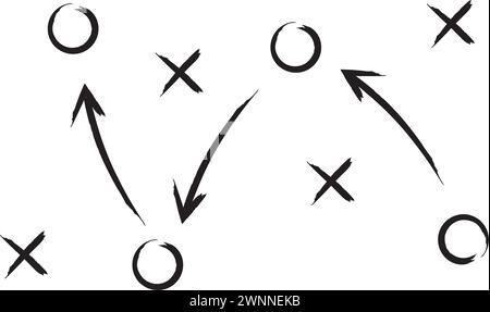 Hintergrund des taktischen Strategiekonzepts des Sportteams Stock Vektor