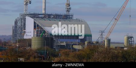 Enfinium Energy aus der im Bau befindlichen Abfallentsorgungsanlage in Skelton Grange in Leeds, West Yorkshire, Großbritannien Stockfoto