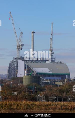 Enfinium Energy aus der im Bau befindlichen Abfallentsorgungsanlage in Skelton Grange in Leeds, West Yorkshire, Großbritannien Stockfoto